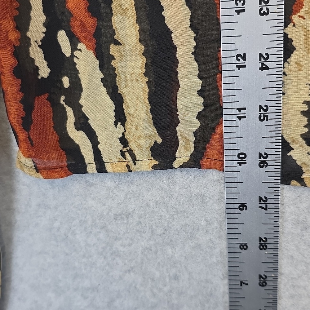 Allison Taylor Multicolor Patterned Shear Blouse - Picture 8 of 8